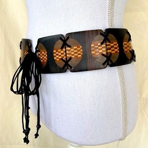Artisan Inlay Woodwork Belt